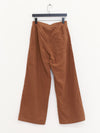 SWAYING 25 Fall/Winter Collection: Cotton Straight-Leg Pants with Fanned-Out Pockets (SW-SW25AW3B22C2S2-KF, Coffee)